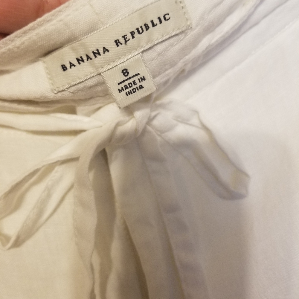 Banana republic sz 8 white linen pants